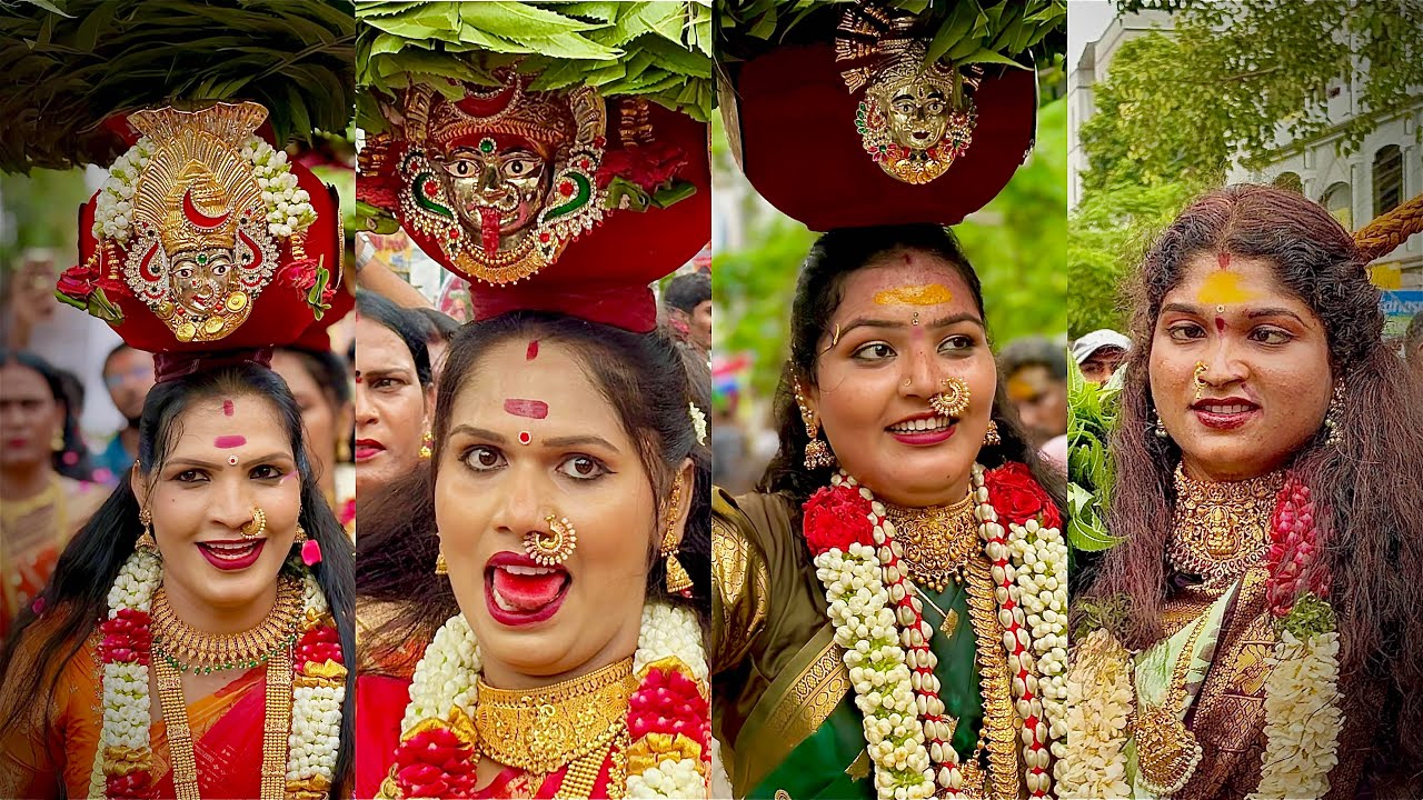 Jogini Pavani bonam and Jogini Sai Priya bonam at balkampet Yellamma kalayalam 2026 || bonalu 2026 