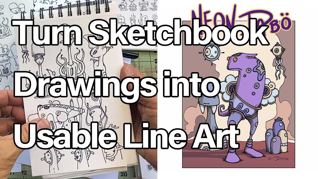 Turn Sketchbook Drawings into Usable Digital Line Art: My Method