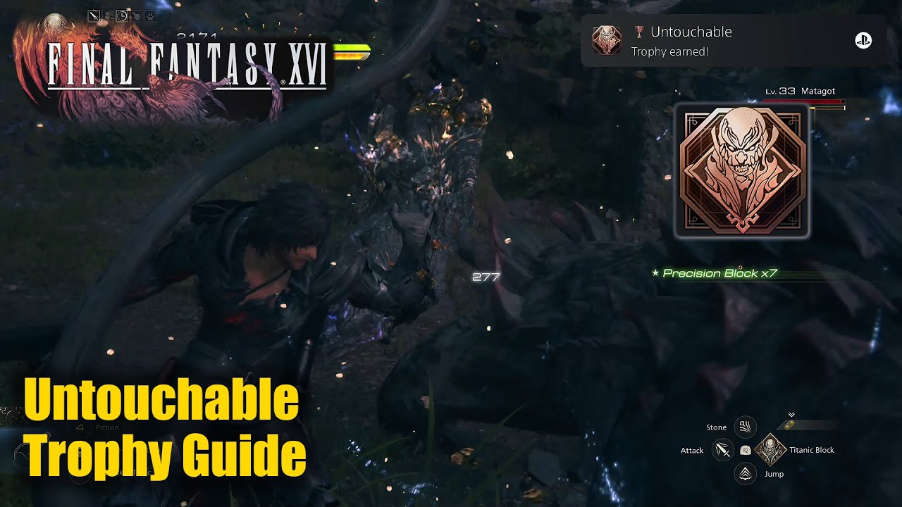 FINAL FANTASY 16 (XVI) &bull; Untouchable Trophy Guide (Use Titanic Block to defend off 10 enemy attacks)