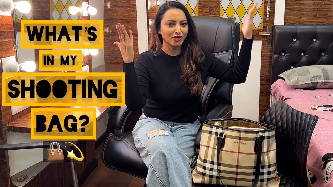 What’s In My Shooting Bag?? 👜💫  #MeghanaGaonkar #WhatsInMyBag #ShootingDiaries 