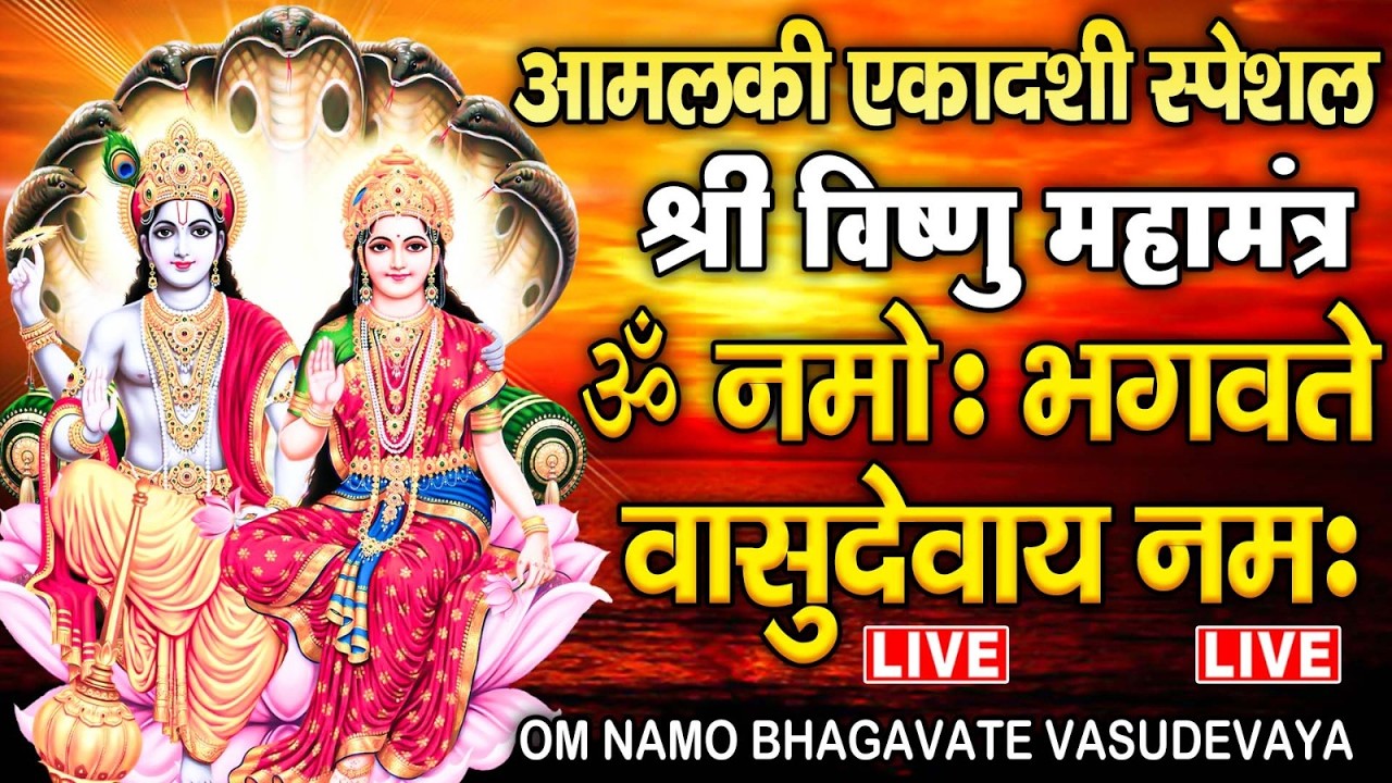 LIVE : आमलकी एकादशी व्रत स्पेशल  - श्री विष्णु महामंत्र - ॐ नमो भगवते वासुदेवाय - Om Namo Bhagavate