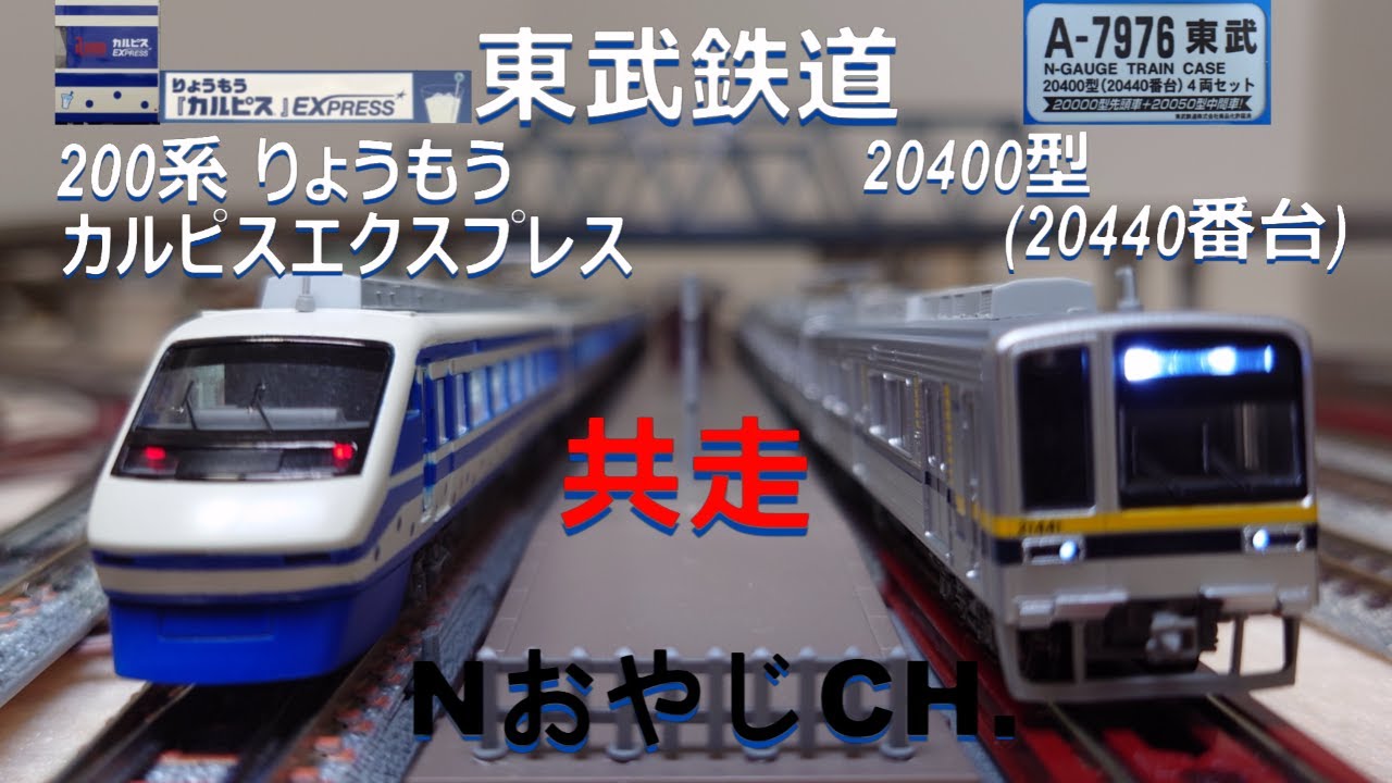 共走 東武鉄道 200系りょうもう カルピスエクスプレス & 20400型 TOBU RAILWAY 200 “RYOUMO CALPIS EXPRESS” & 20400 