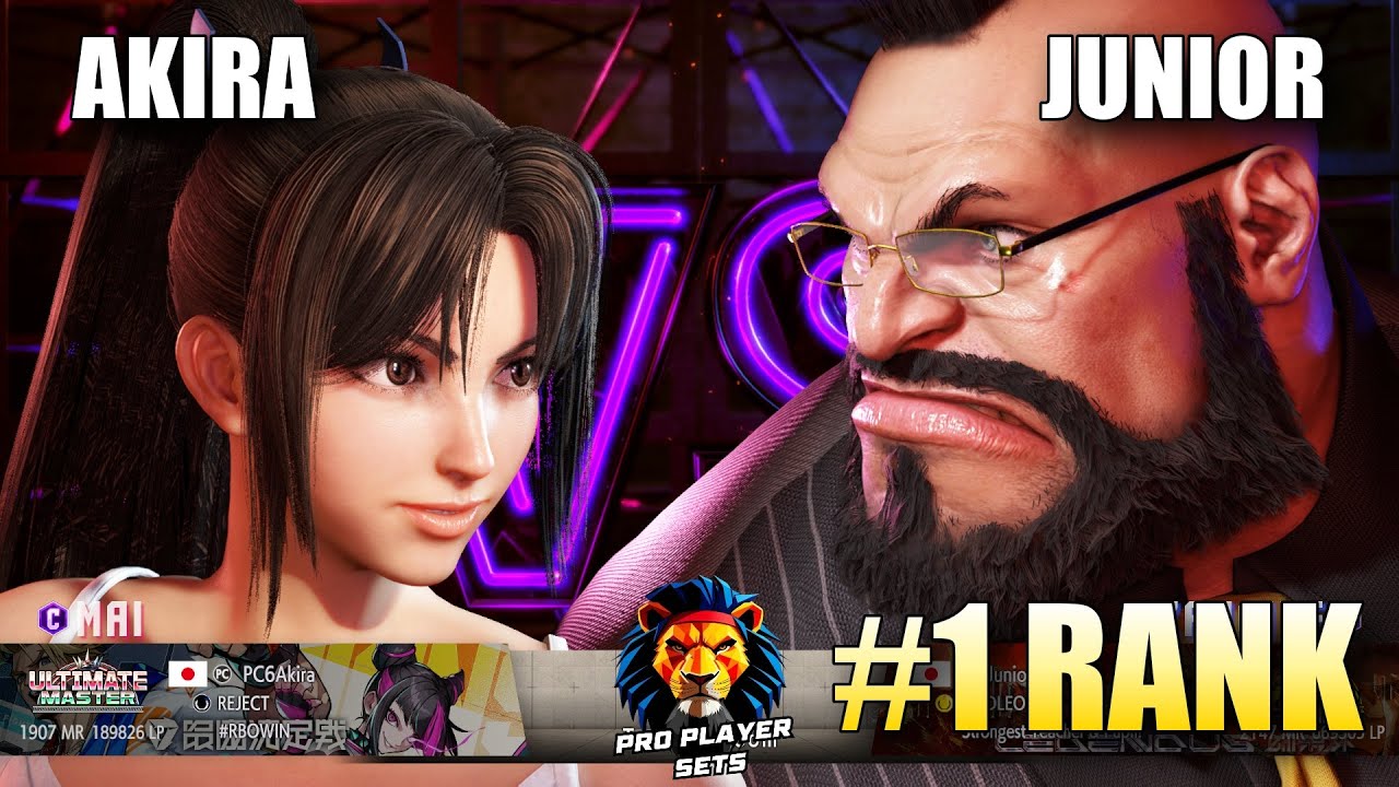 SF6 ☆ Akira (Mai) VS Junior (#1 Ranked Zangief) ☆ Pro Level Set