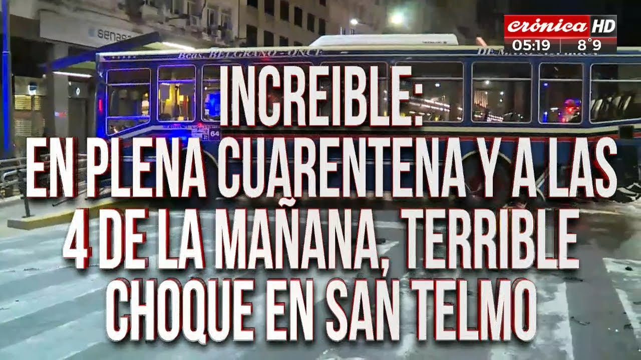 Impresionante choque en San Telmo