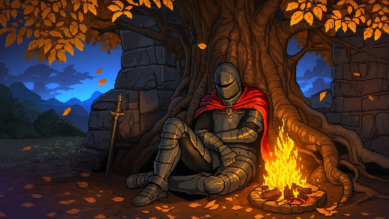 🔥 The Medieval Campfire — Ambient Lofi for Sleep & Relaxation | 24/7