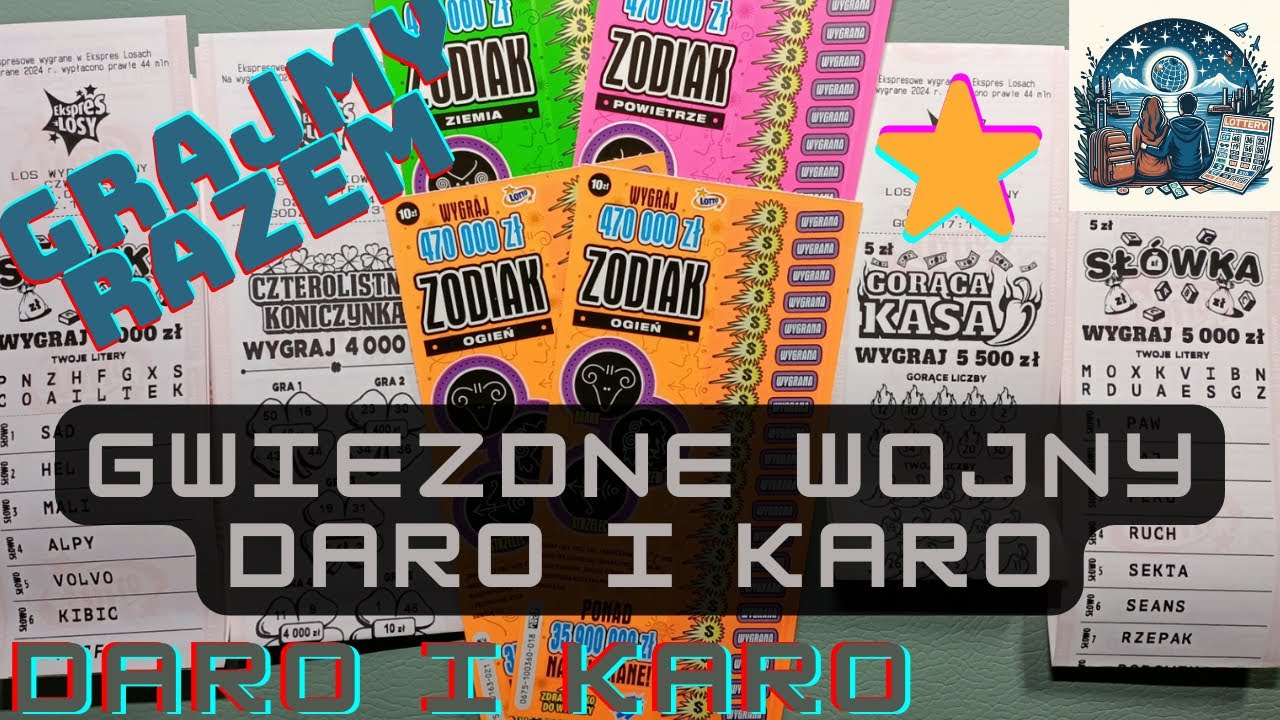 Daro i Karo zdrapkują💑. ⭐ 🪐Gwiezdne wojny ⭐ 🪐. Moc jest z nami.  ODC #130  #lotto #zdrapki #scratch