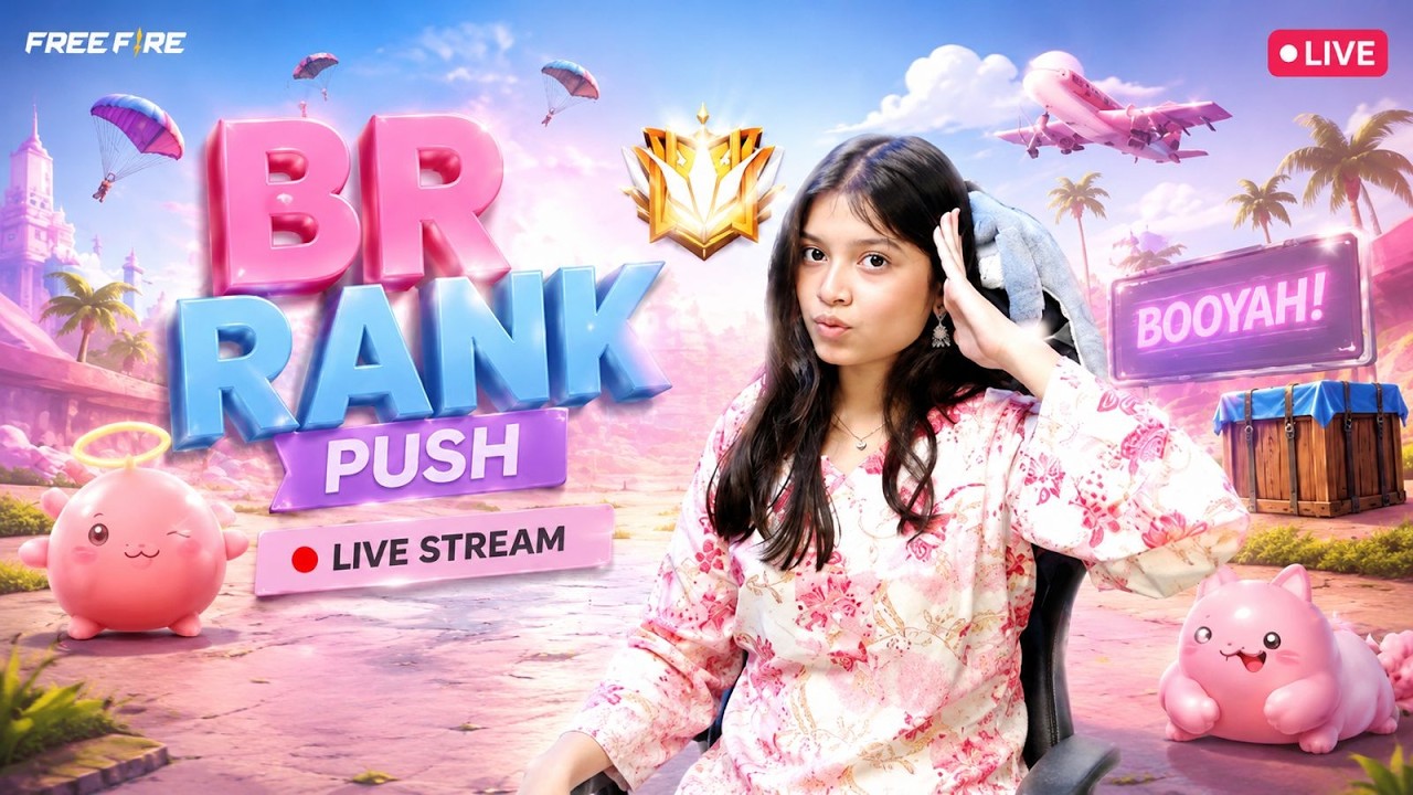 NEW SEASON BR PUSH WITH ELIZA 🚀🔥#freefire #shortsfeed #shorts #live #girlgamer