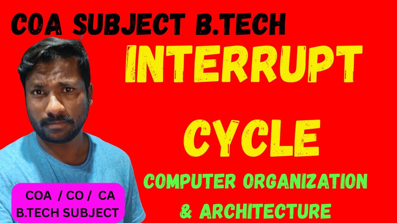 Interrupt Cycle in Computer Architecture || Interrupt Cycle in Computer Organization | CO | CA | COA