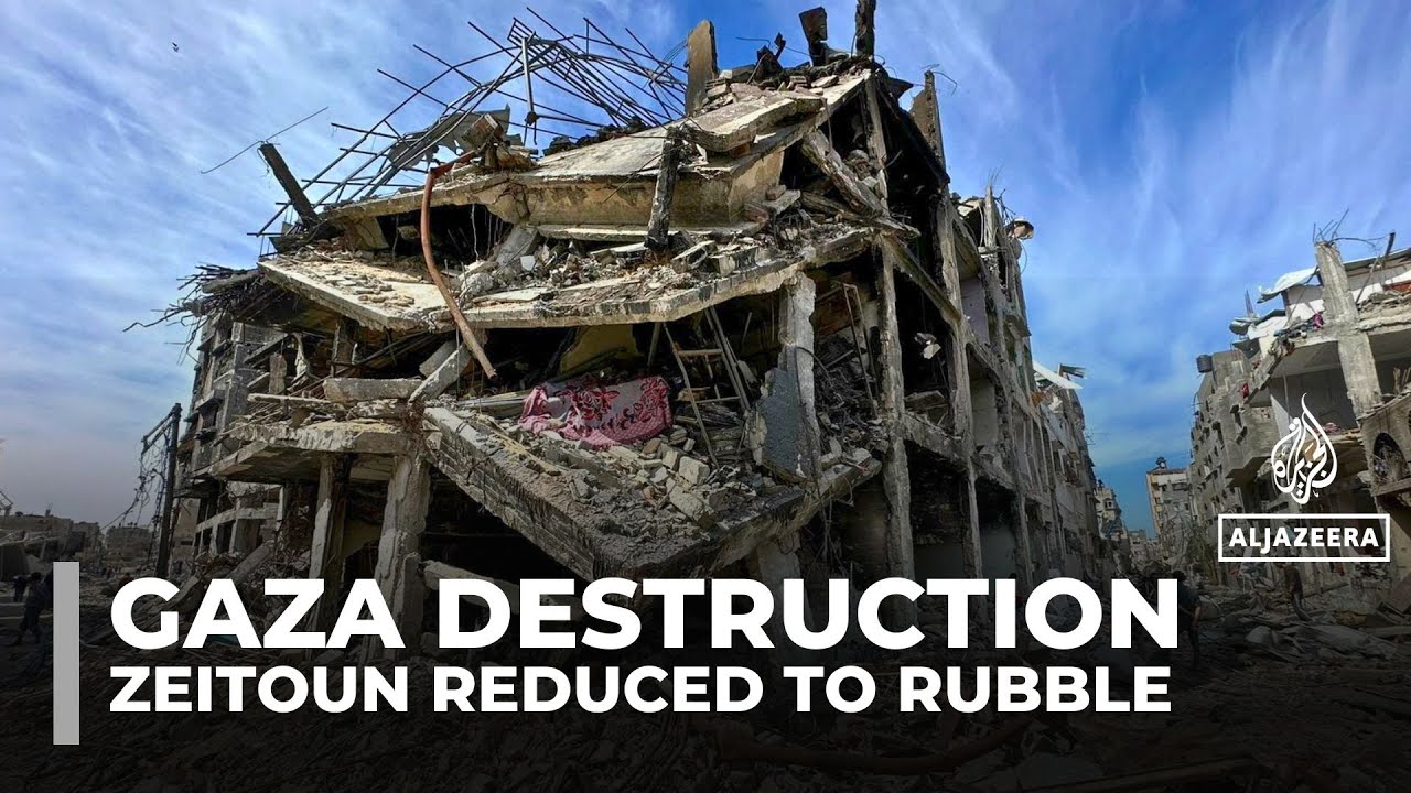 Israeli bombardment turns Gaza City&rsquo;s Zeitoun from a lively neighbourhood into rubble