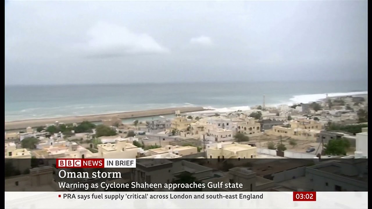 Weather Events 2021 - Cyclone Shaheen, storm warning (Oman) - BBC - 3rd October 2021