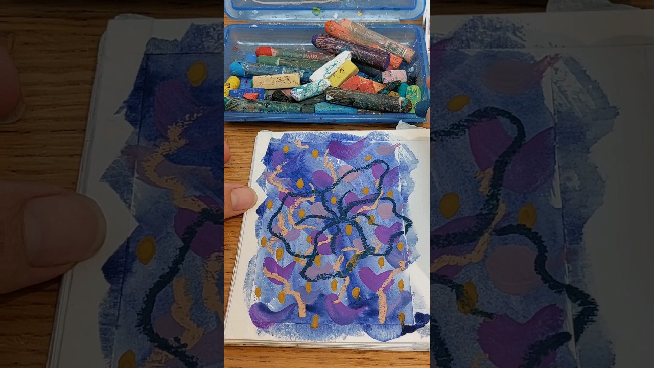 easy intuitive painting with mixed media 