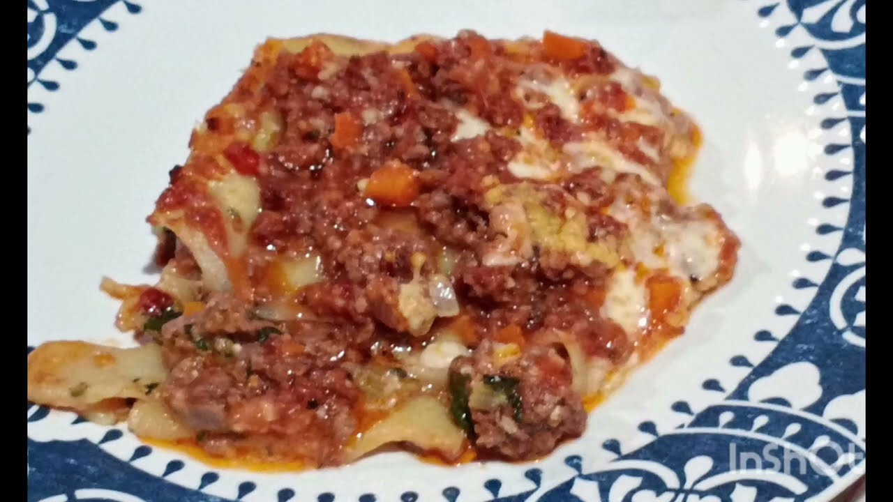 LASAGNA DE VERDURA CON SALSA BOLOGNESA lasaña de verdura paso a paso 