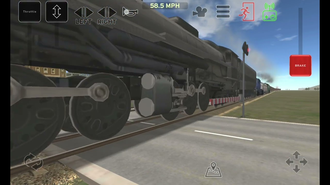 (Realistic sounds)  Challenger 3952 pulling cars (again) and locomotives