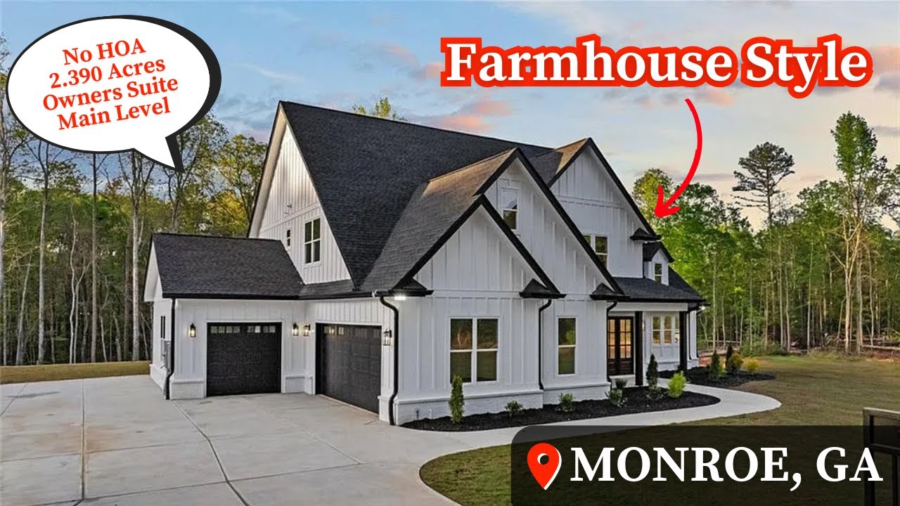 Living In Monroe, GA | Custom-Built Farmhouse Style | Home Tour | Atlanta New Homes