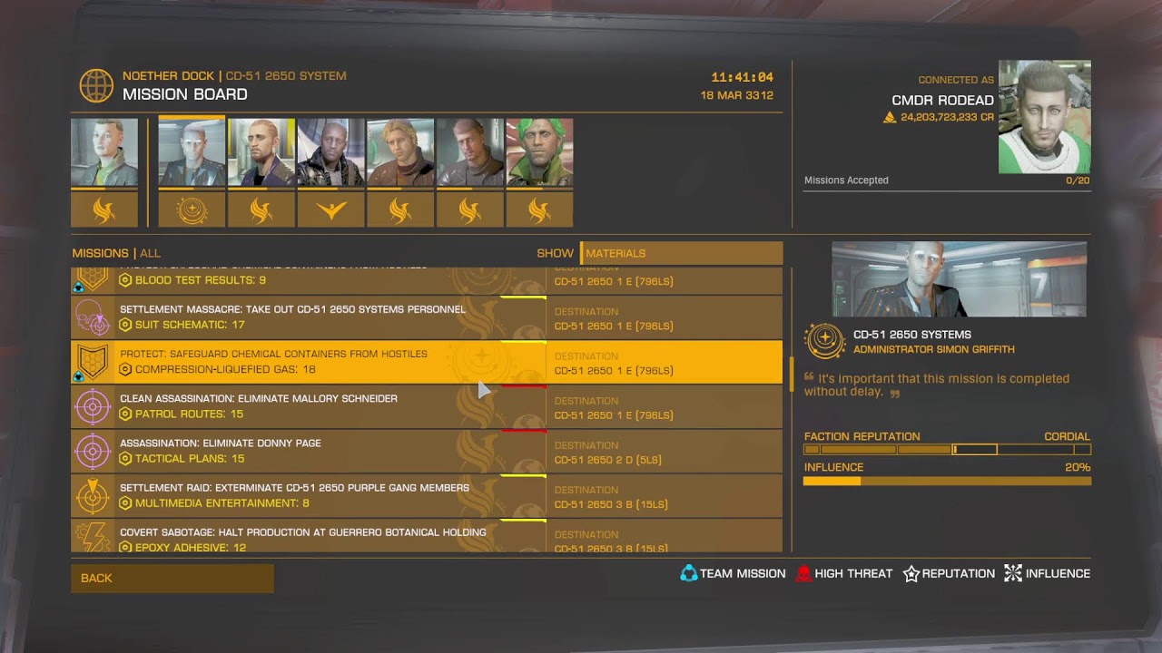 Elite Dangerous: Getting Ody Engi Mats