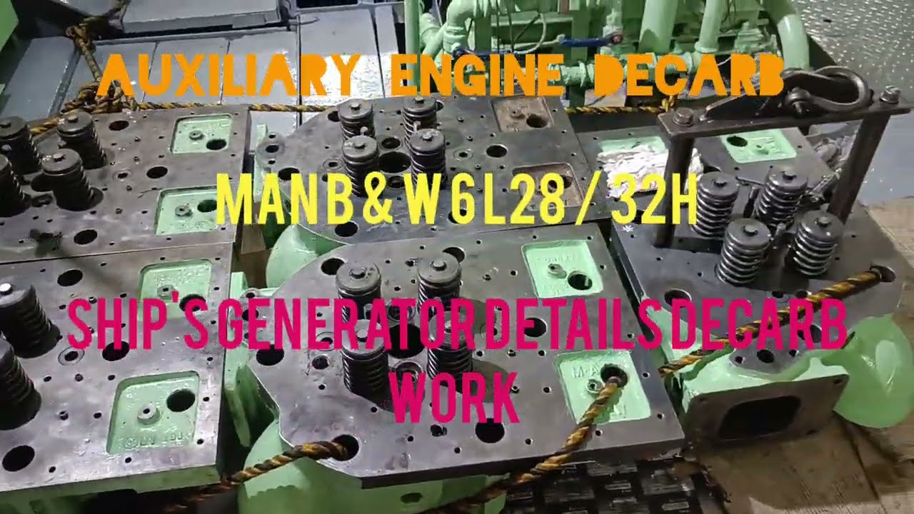 Auxiliary Engine Decarb II MAN B &W 6 L28/32H II Ship's Generator decarb work II Merchant Navy