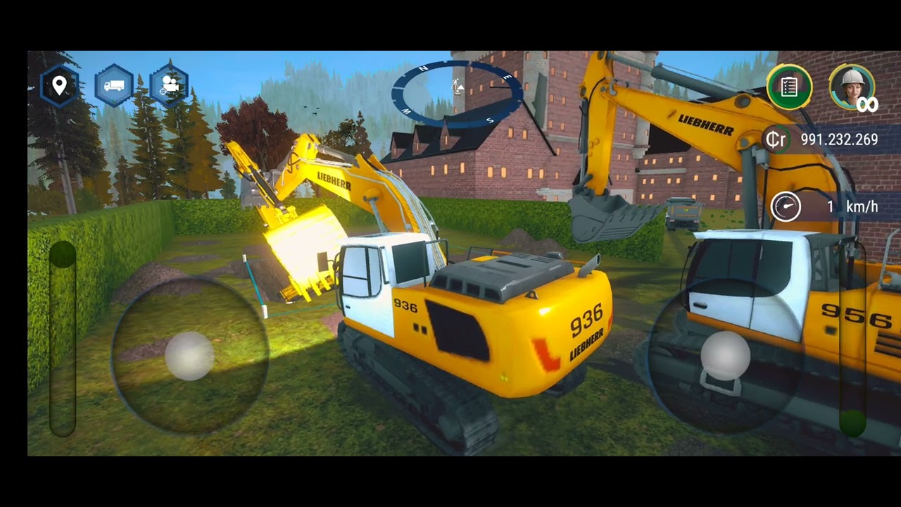 Excavator work  but not working Excavator helps Cat in construction simulator 4 game play #2024