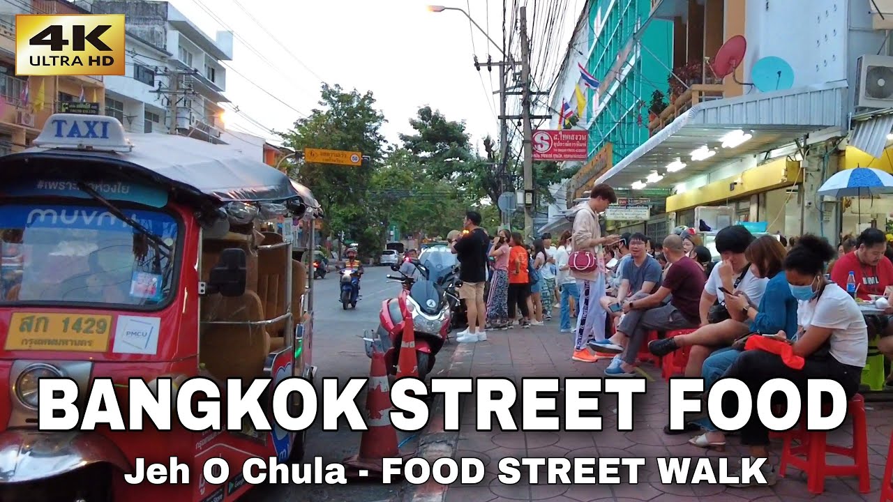 Bangkok Chulalongkorn University Food Street Walk • THAILAND 4K
