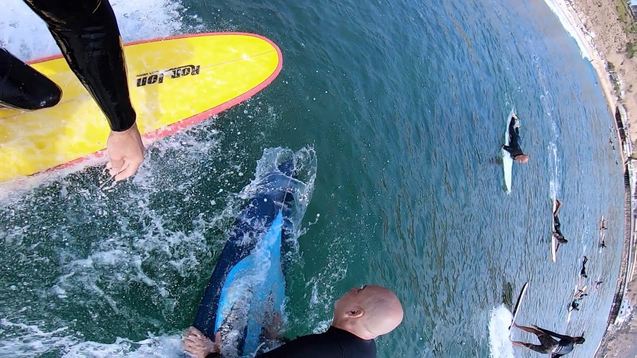 Surfing Crowded Malibu