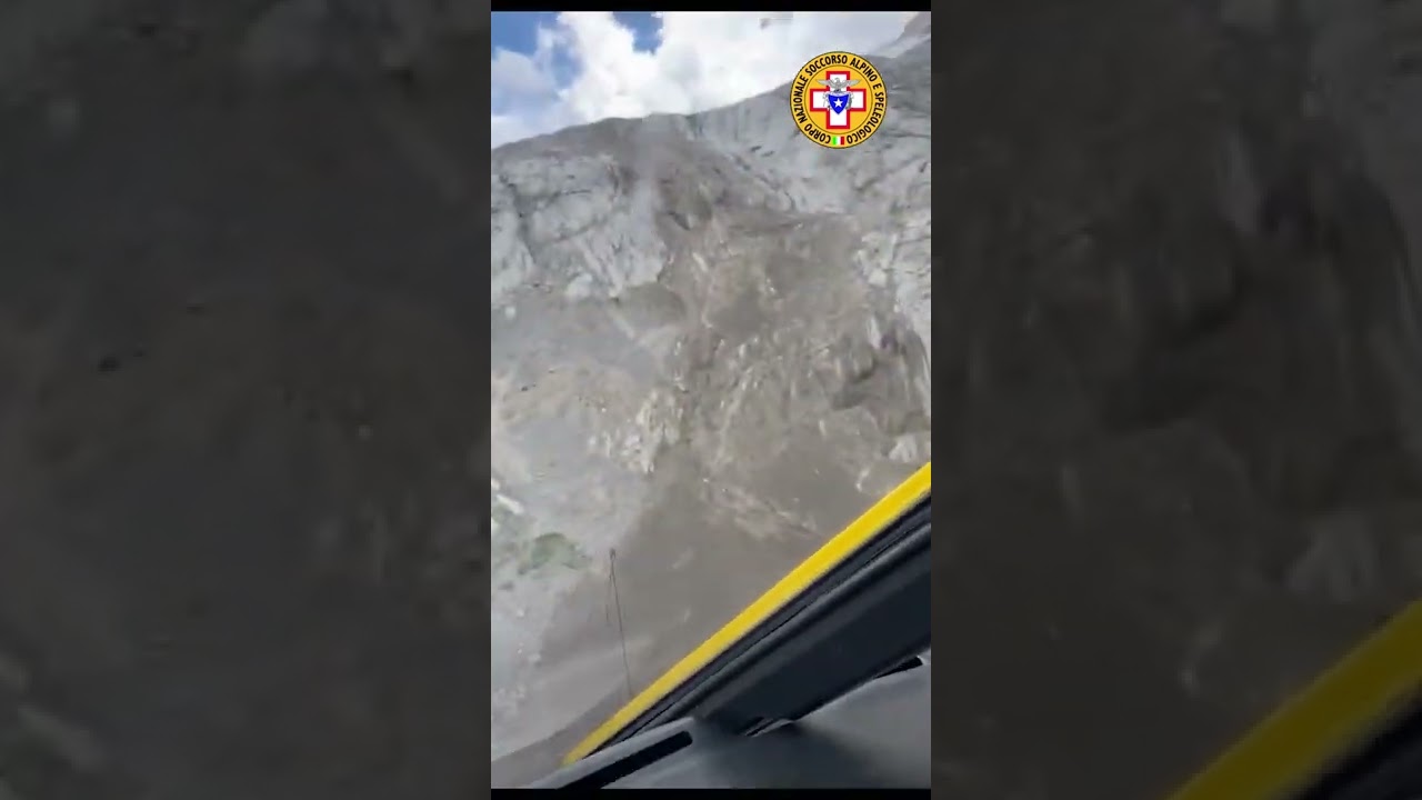 Valanga sulla Marmolada, il distacco e il sorvolo dell'elicottero