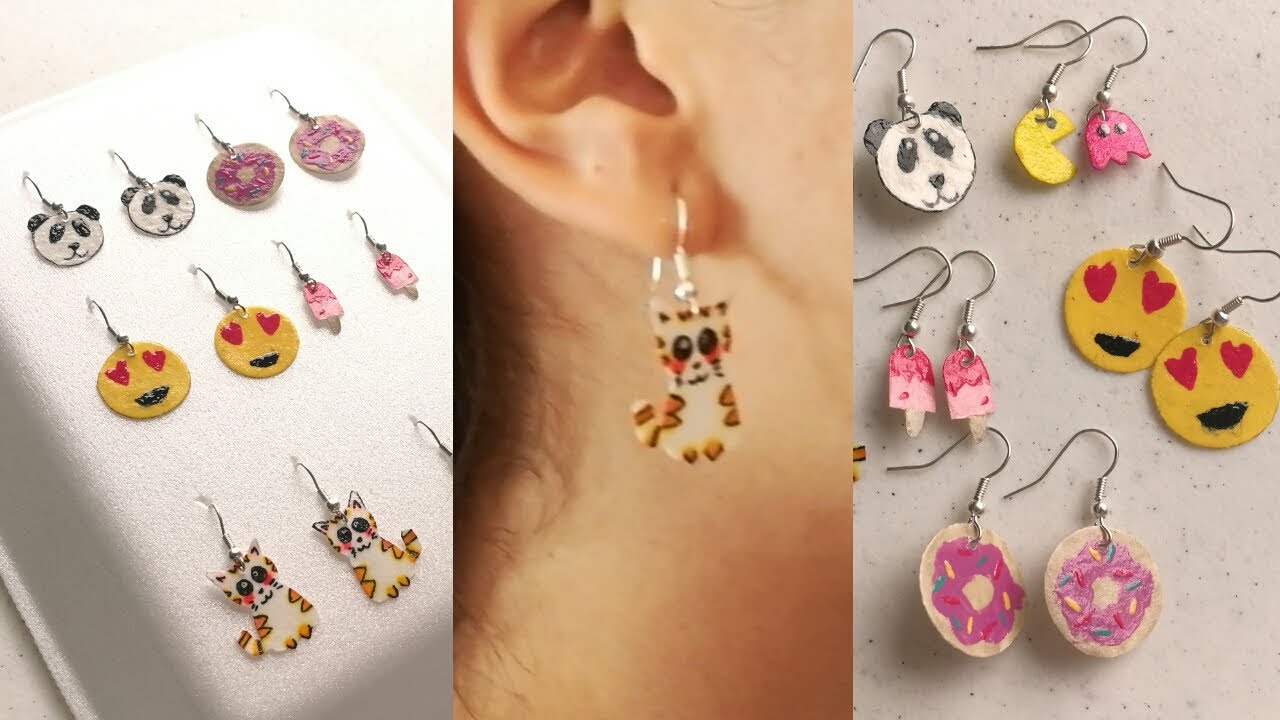 Aretes hechos de papel