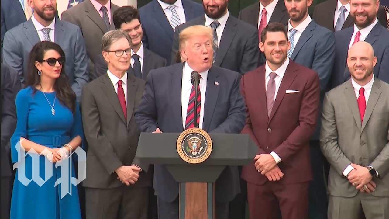 Trump welcomes Boston Red Sox to the White House