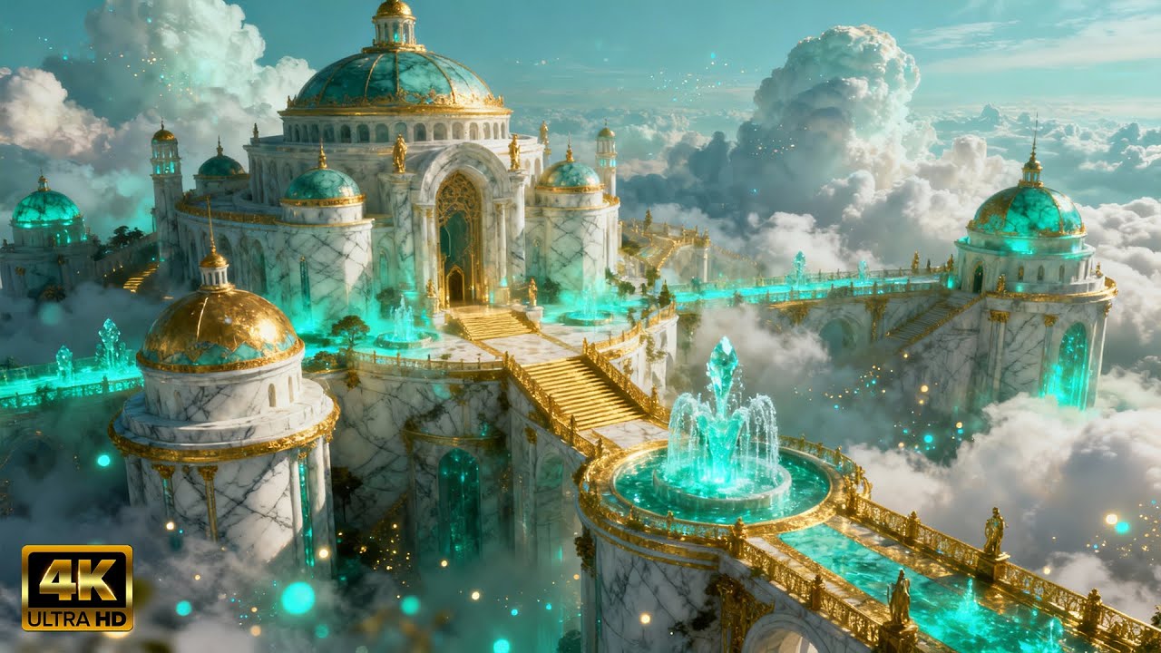Floating Celestial City | Peaceful Visual Escape from Stress