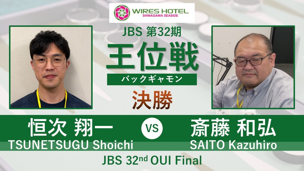 ワイヤーズホテル杯第32期王位戦 決勝 恒次翔一 vs 斎藤和弘