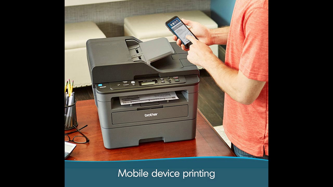 Brother Monochrome Laser Printer, Compact Multifunction Printer and Copier, DCPL2550DW