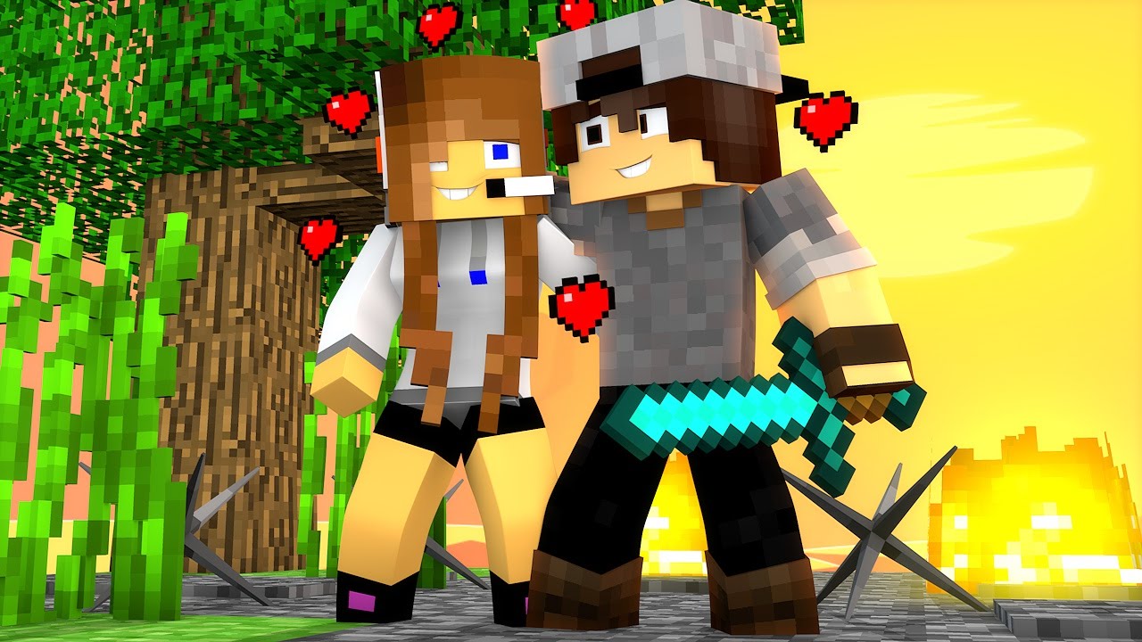 Minecraft: SKY WARS - JOGANDO COM A MINHA NAMORADA! ft Bibi