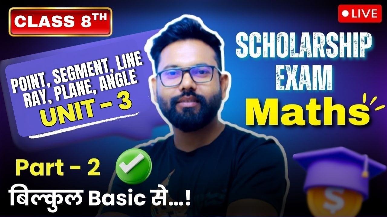 8th Scholarship I Unit - 3 | Ch - 1 Point, segment, line ray, plane, angle I Part - 2 #maths