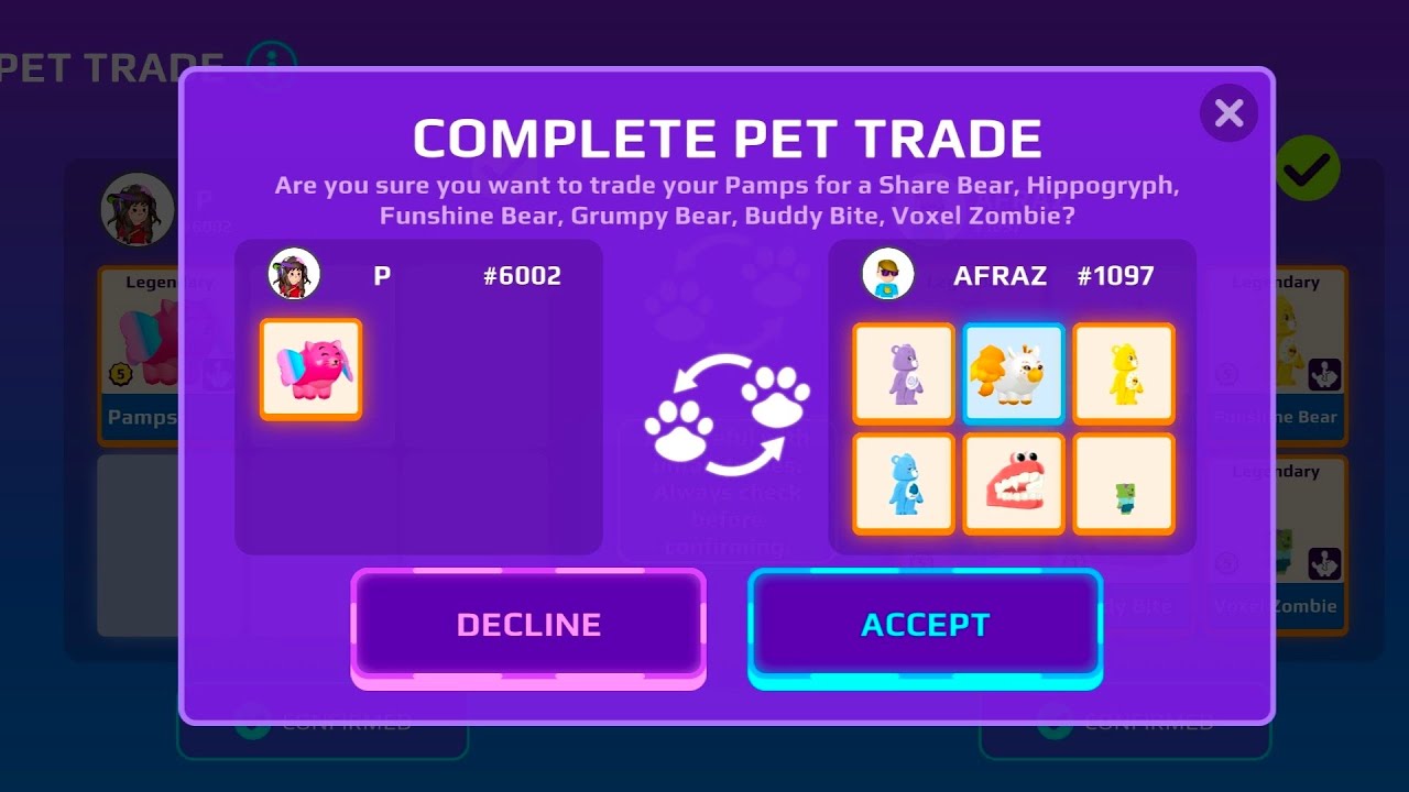 PKXD amazing pet trade😱🌈 #4 ㅇㅇPㅇㅇ#6002 #xdhype #pkxd#trade#pet#pkxd