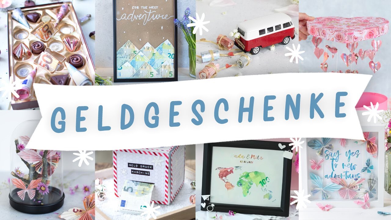 13 kreative DIY Geldgeschenke basteln für Hochzeiten, Geburtstage oder ein Jubiläum | TRYTRYTRY