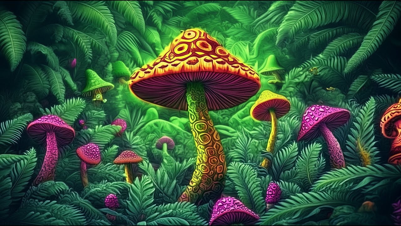 Psy Dub Mix - Mystical Mushroom Forest: A Journey Through Vibrant Psychedelic Fungi