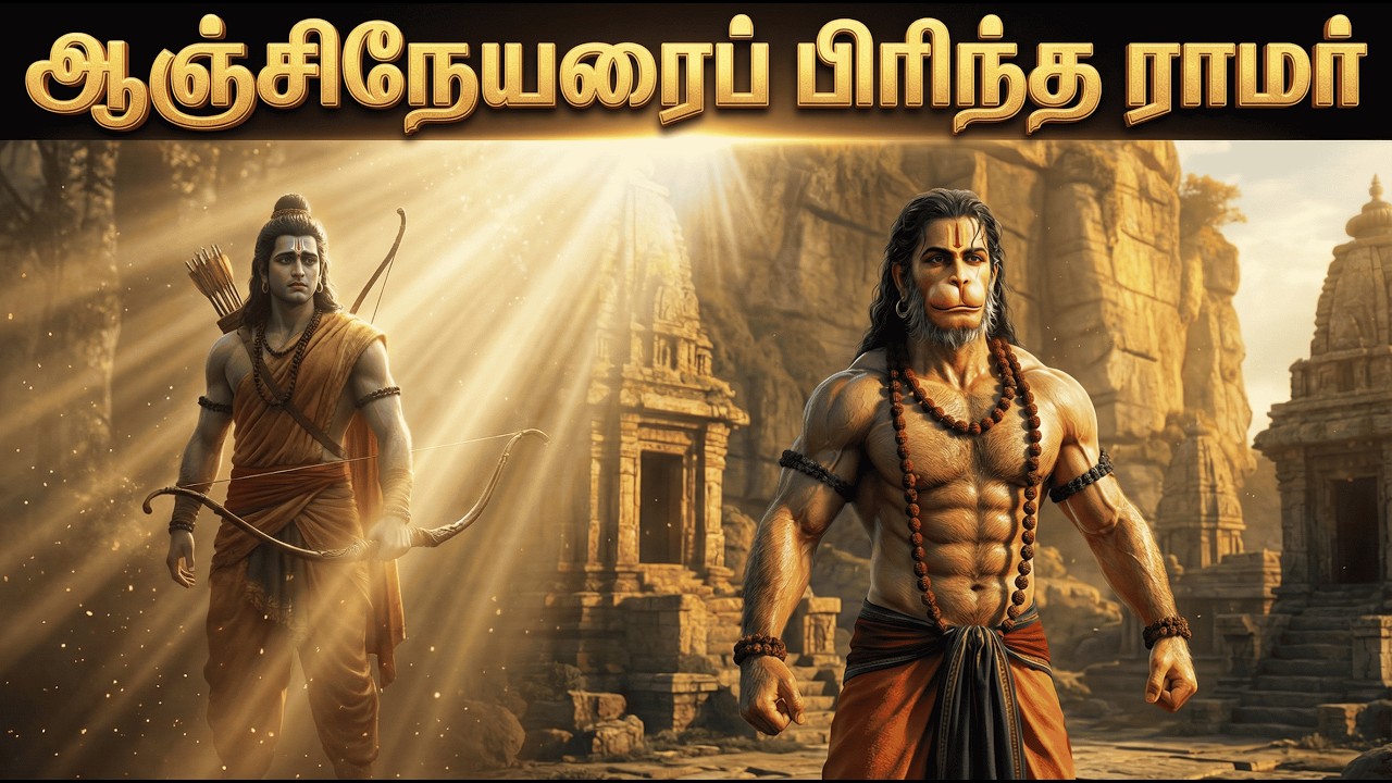 ஆஞ்சிநேயரைப் பிரிந்த ராமர் 😢 | ஹனுமான் இல்லாமல் ராமர் என்ன செய்தார்? | Ramayanam Story Tamil