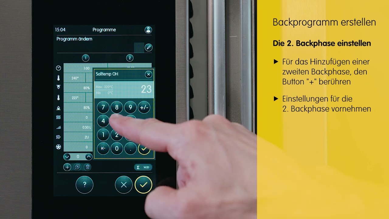 MIWE Features in Focus | MIWE condo | Backprogramme erstellen (de)