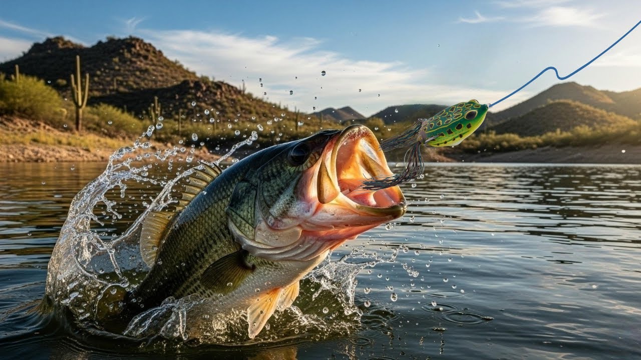 Bass Fishing With A Hollow-Body Frog Is Hard! - Apache Lake, AZ