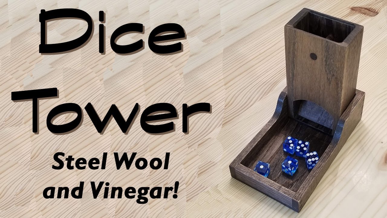 Making a Dice Tower from Red Oak with Steel Wool Vinegar Finish