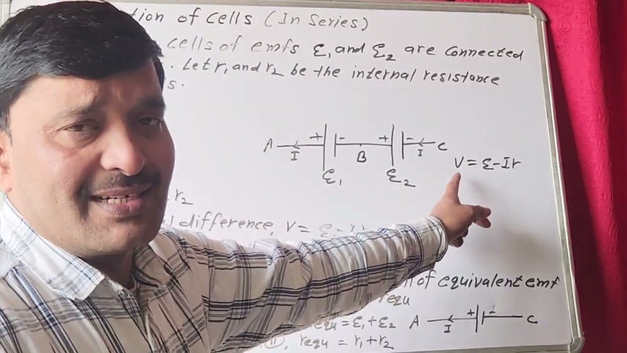 Class 12th, Combination of cells ( In Series ) # youtube 
