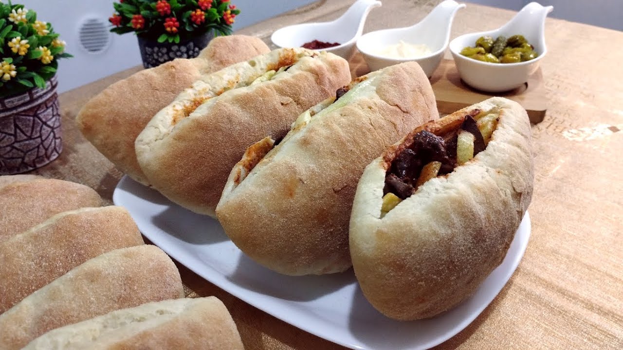 مطبخ دليلة dz_ سندويتشات فريت كبدة بمطلوع صنع منزلي بدون دلك  Sandwich frites et foie de volaille