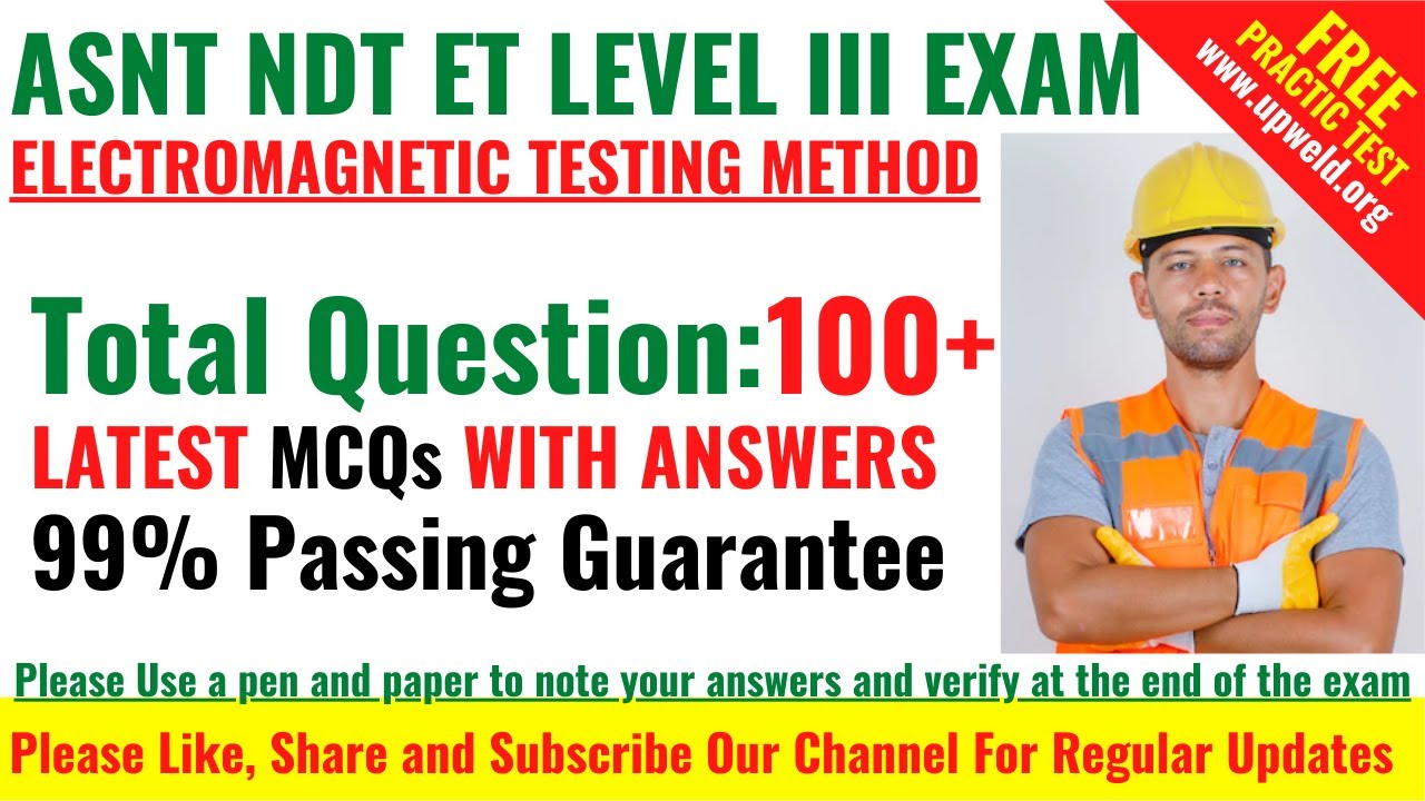 Top 100+ Latest ASNT NDT ET Level 3 Exam Question And Answers | Electromagnetic Testing Method