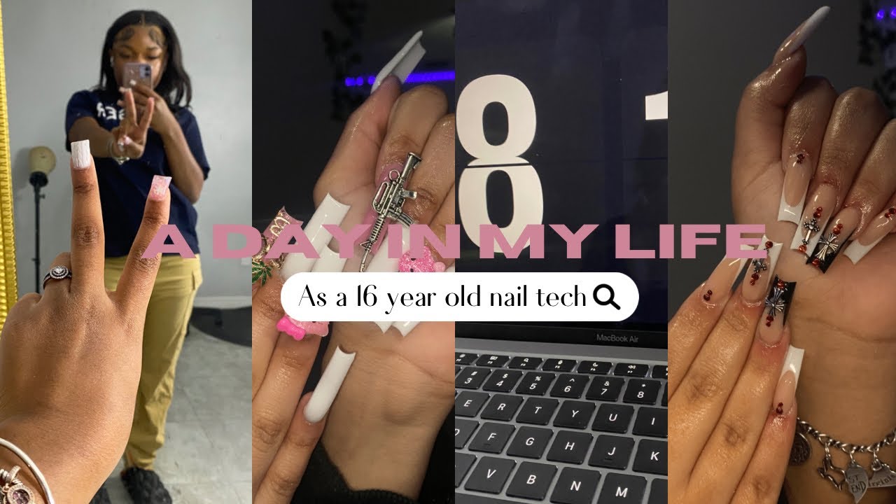 A day in my life as a 16 year old nail tech 💕 | Morning routine, cooking, cleaning, working etc.