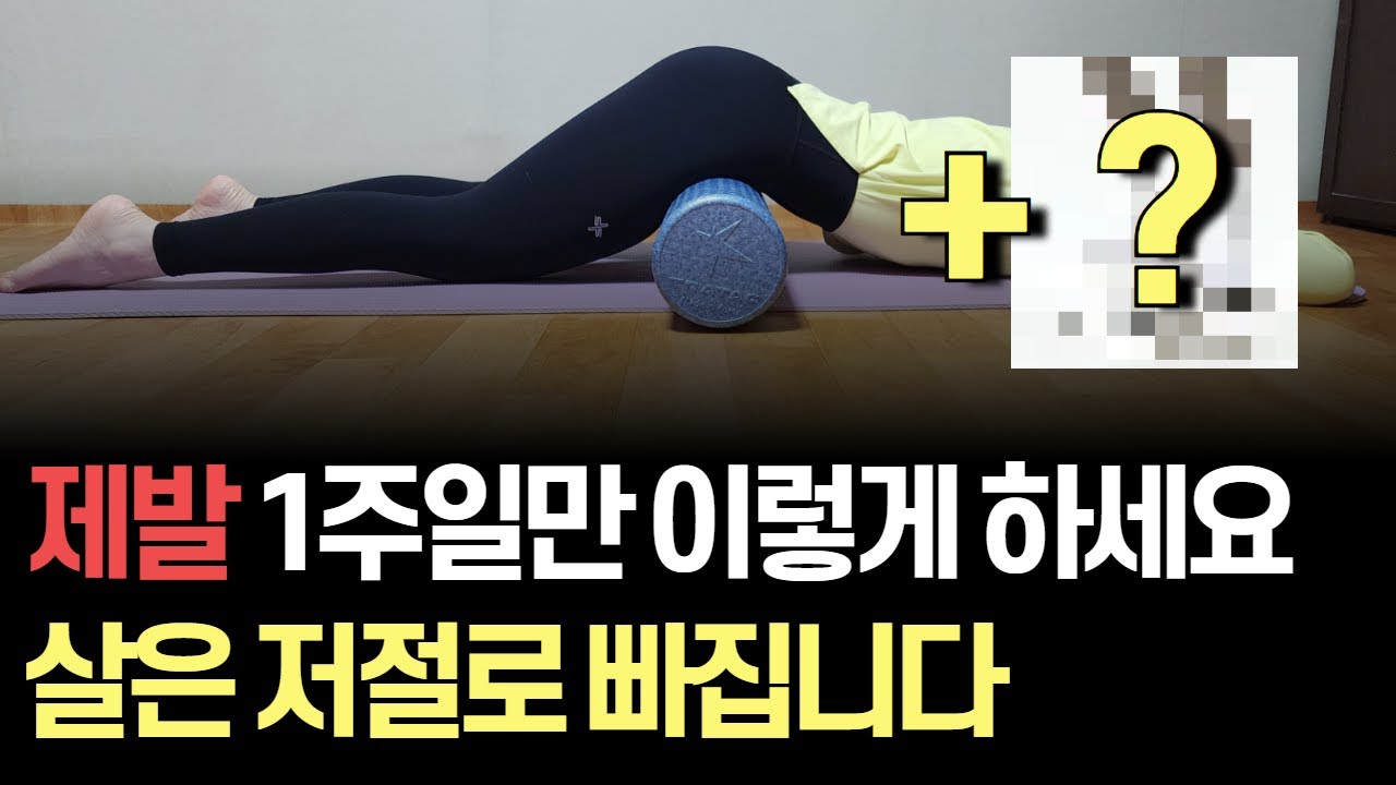 한국인이 좋아하는 쉽게 살빼는법(복부비만 탈출 폼롤러 림프 마사지, 스텝퍼 운동)