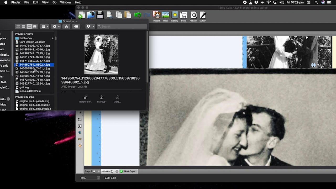 Using SCAL and Canvas Workspace Together to put Pictures Inside Words. By DT Member Tracy
