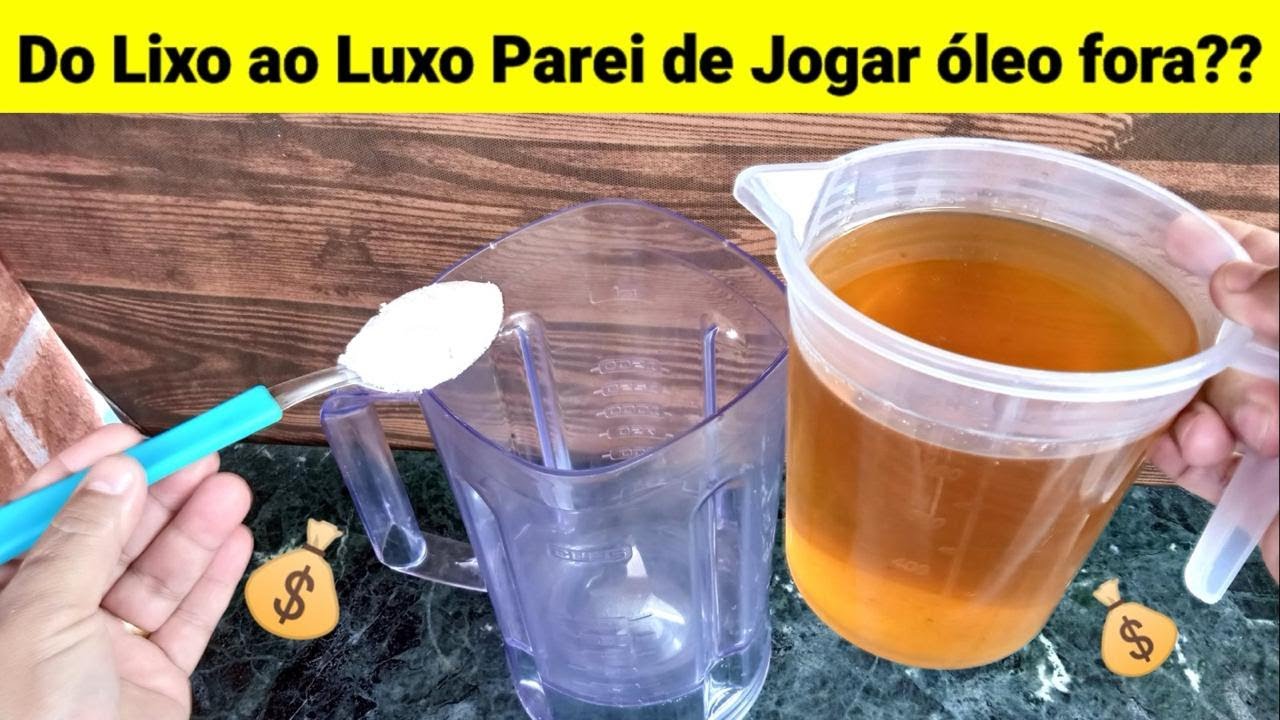 💰Não jogo mais ÓLEO USADO FORA !! Você Nunca Mais Vai Jogar Óleo Fora Depois de Ver Isso!Sabão durão