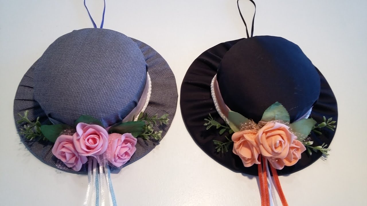 #Artesanato #chapéu #viral Como faz Chapéu  para Decoraçaõ.Utilizando papelaõ é Tecido.😱