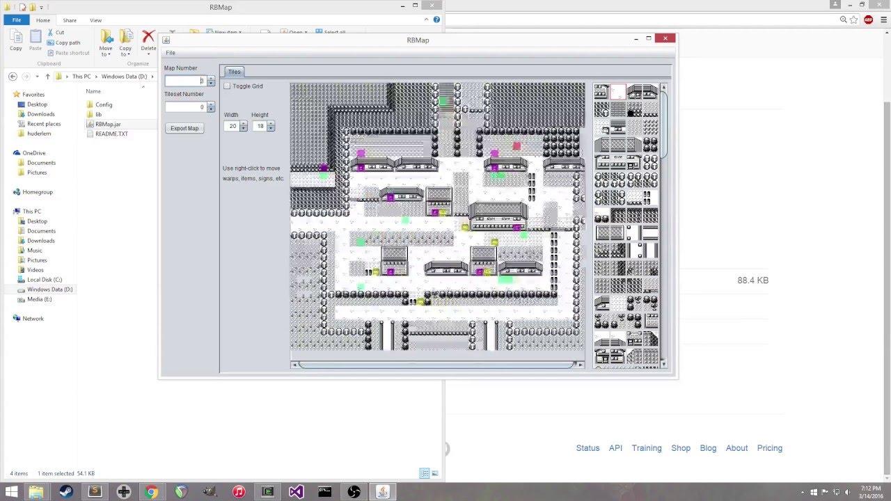 Editing pokered maps with RBMap
