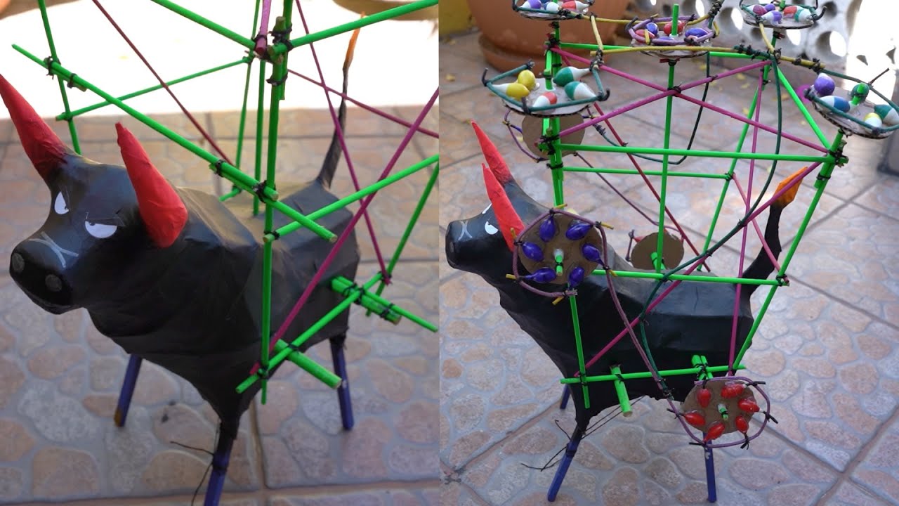 ELABORANDO MINI TORITO PIROTECNICO #3 CON JUGUETERIA PIROTECNICA! 2021