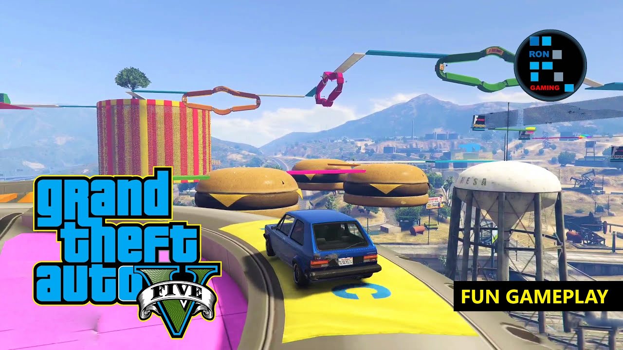GTA V | AMAZING CAR PARKOUR FUN GAMEPLAY