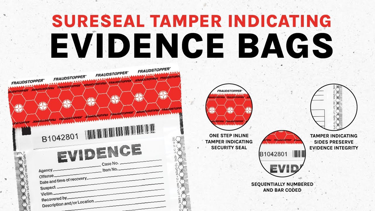 SureSeal&trade; Tamper Indicating Evidence Bags